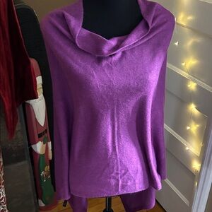 Elegant Purple Women's Poncho
